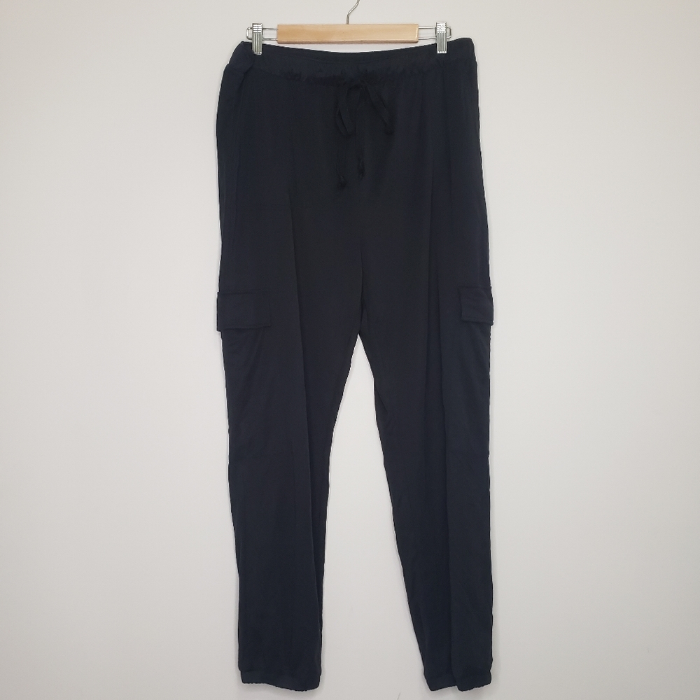 Open Edit knit cargo casual pants L black